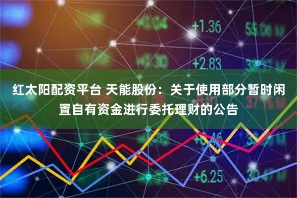 红太阳配资平台 天能股份：关于使用部分暂时闲置自有资金进行委托理财的公告